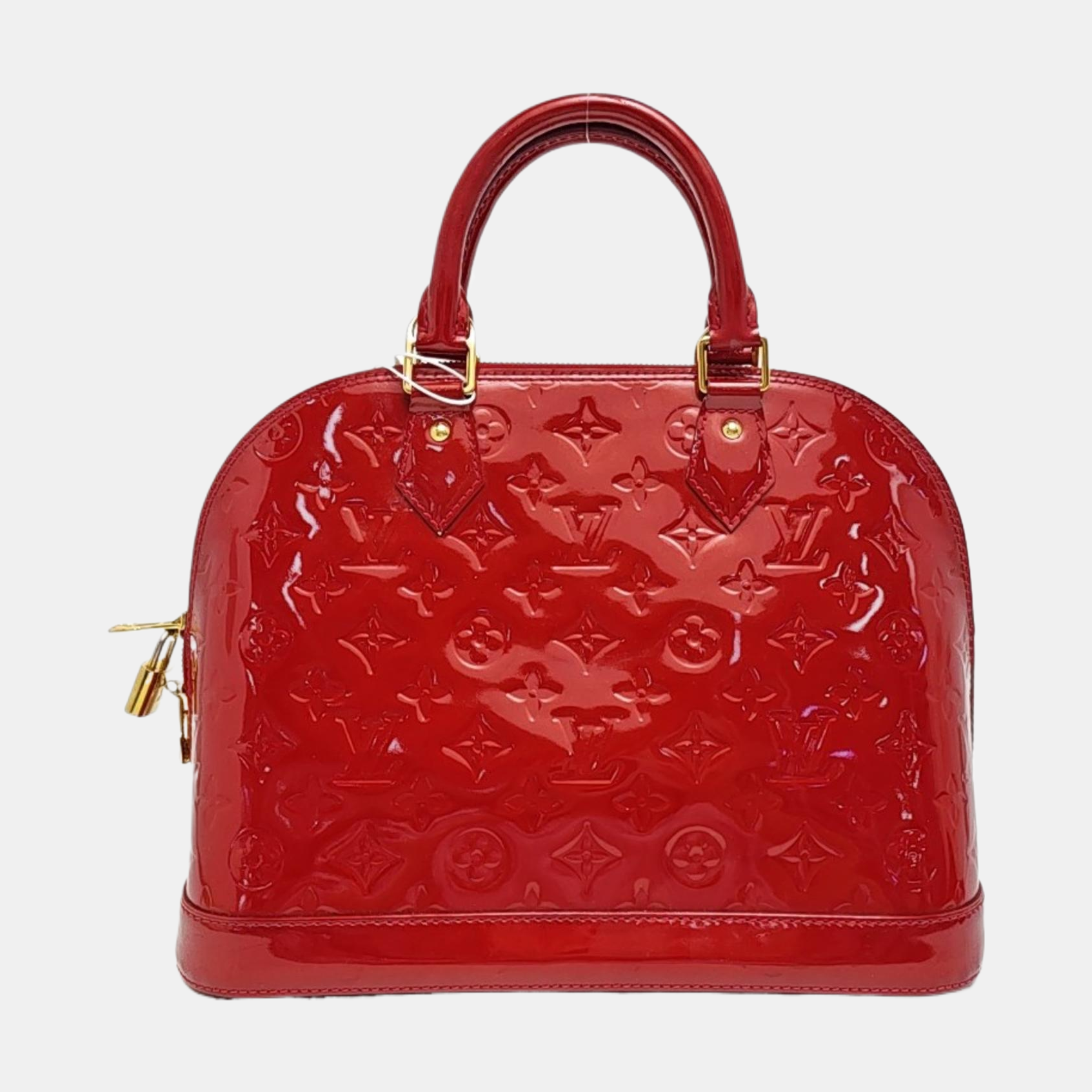 ALMA PM Monogram Patent Leather Red