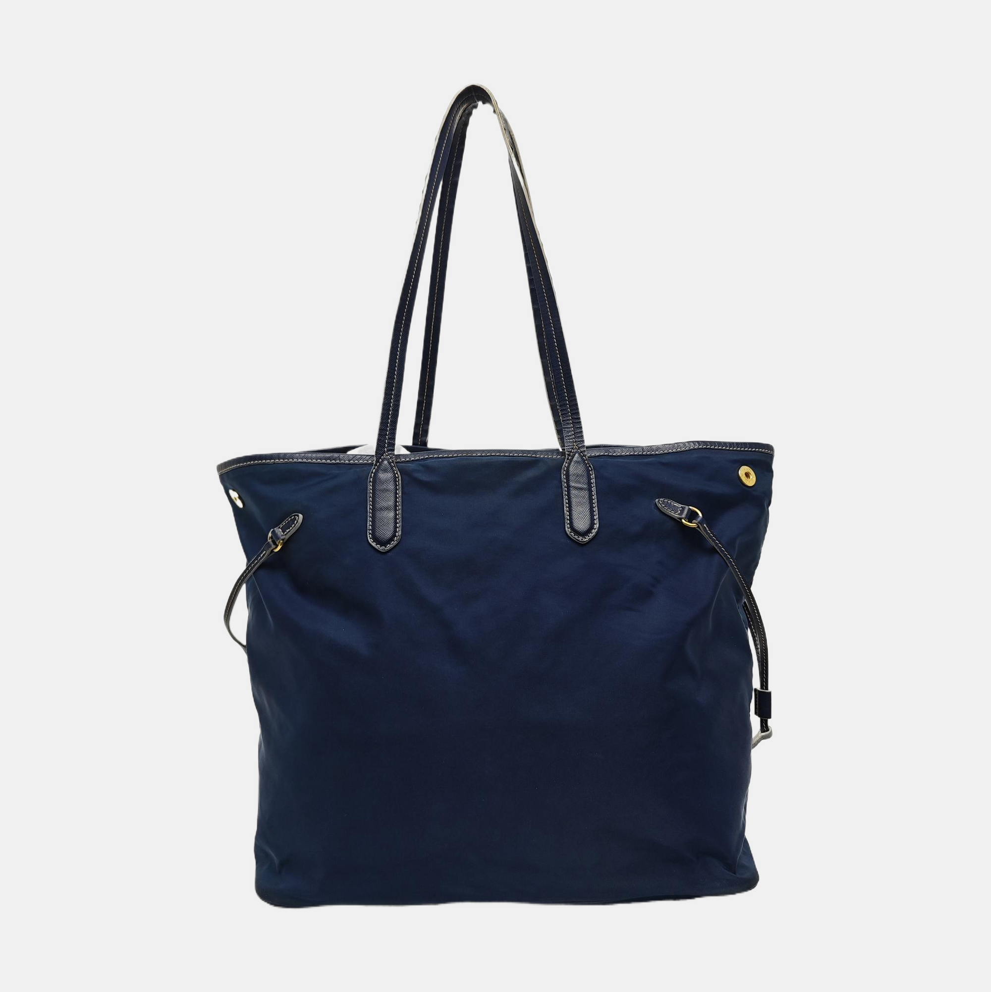 Vitello Phenix Tote Nylon Blue