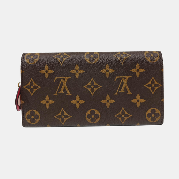 EMILIE Monogram Coated Canvas Brown Wallet