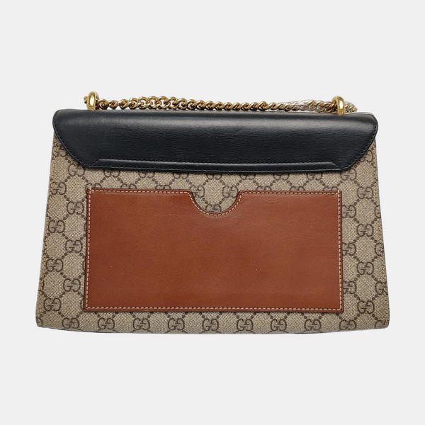 Authenticated pre-owned  Padlock Medium Monogram Coated Canvas Beige - Shoulder Bag at Looply