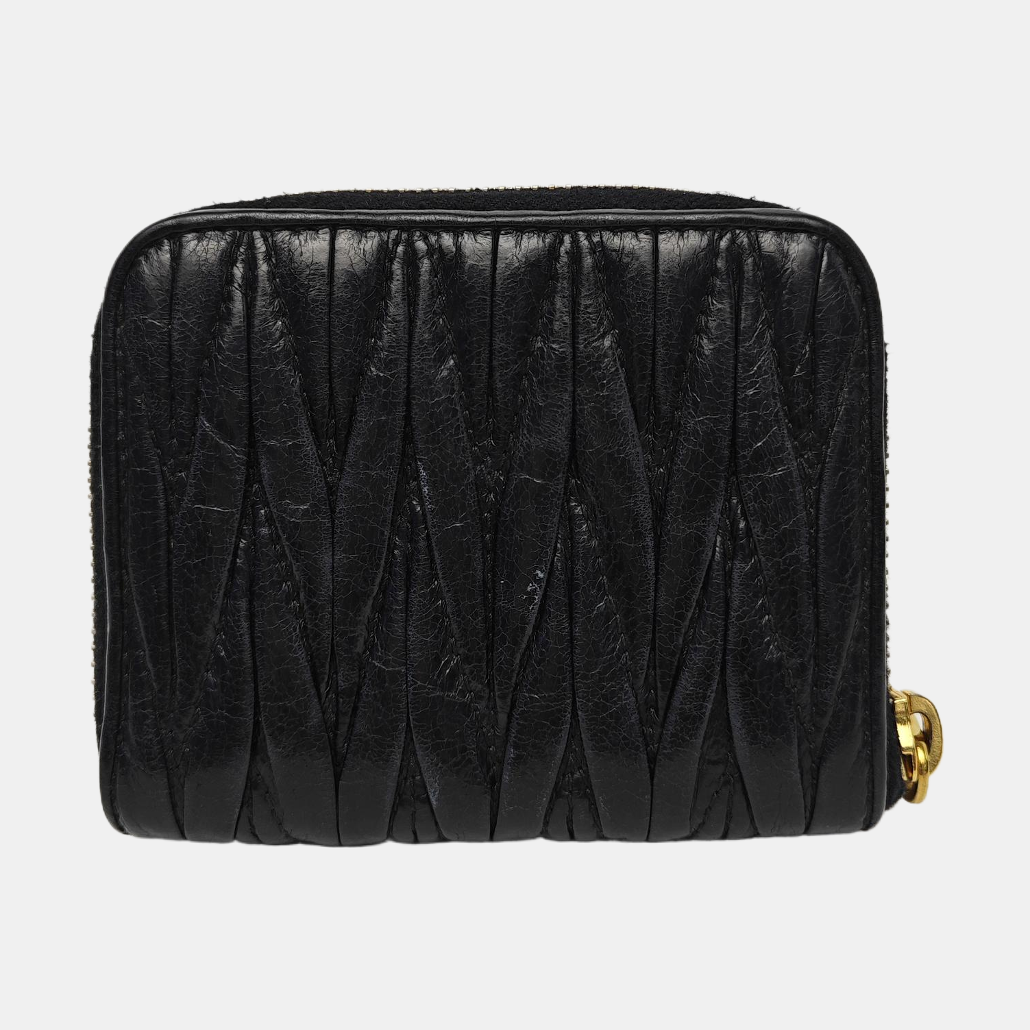 Quilted Lambskin Card Holder Black