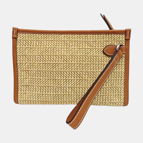 Straw Clutch Brown