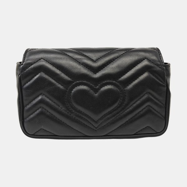 GG Marmont Mini Quilted Calfskin Black