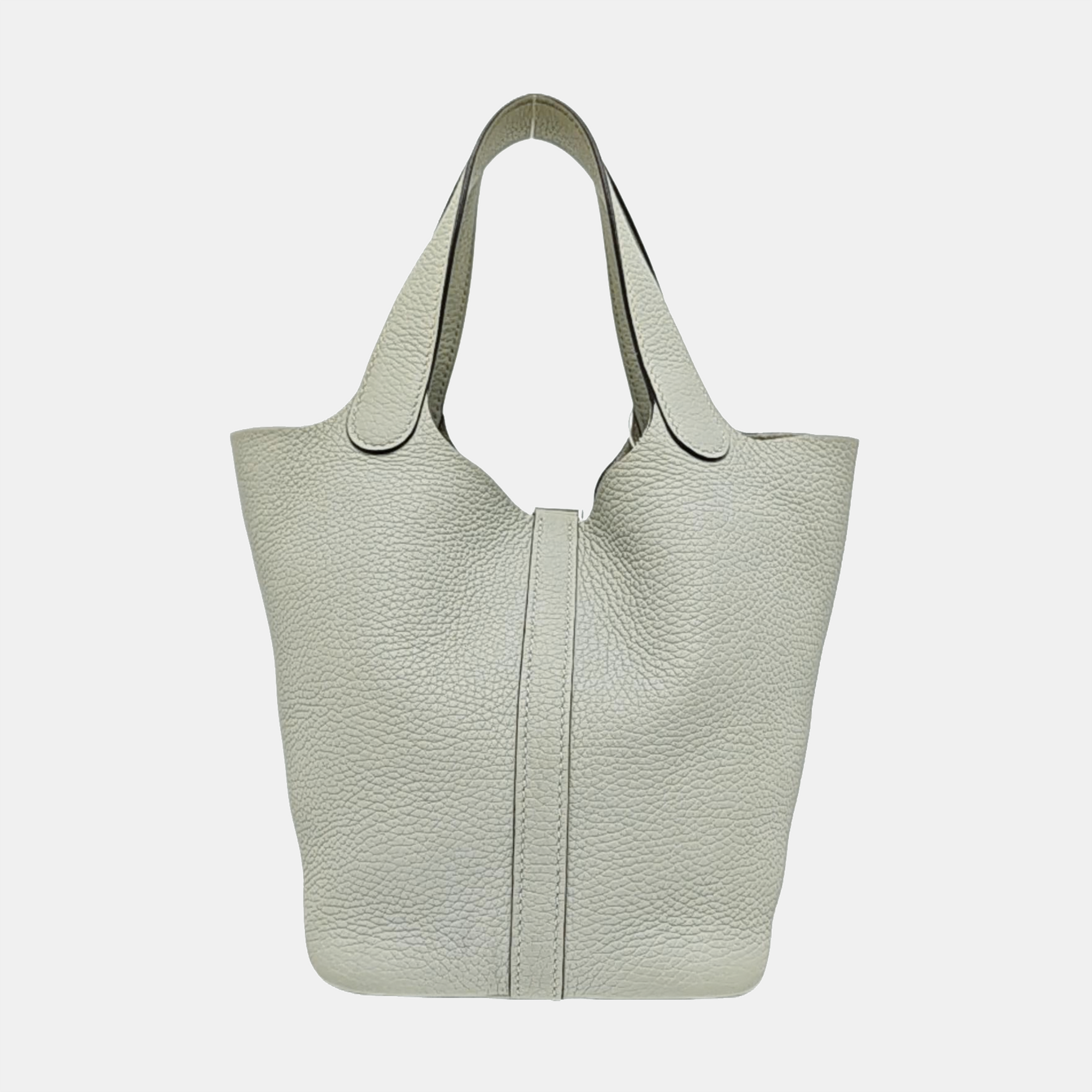 Authenticated pre-owned  Picotin Lock 18 Clemence Green - Bucket Bag at Looply