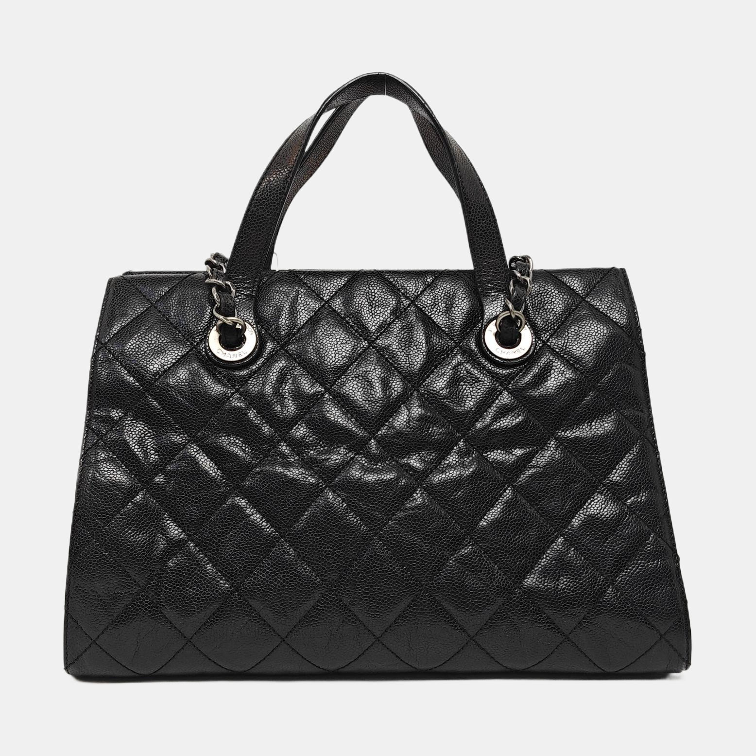 Quilted Calfskin Tote Bag Black