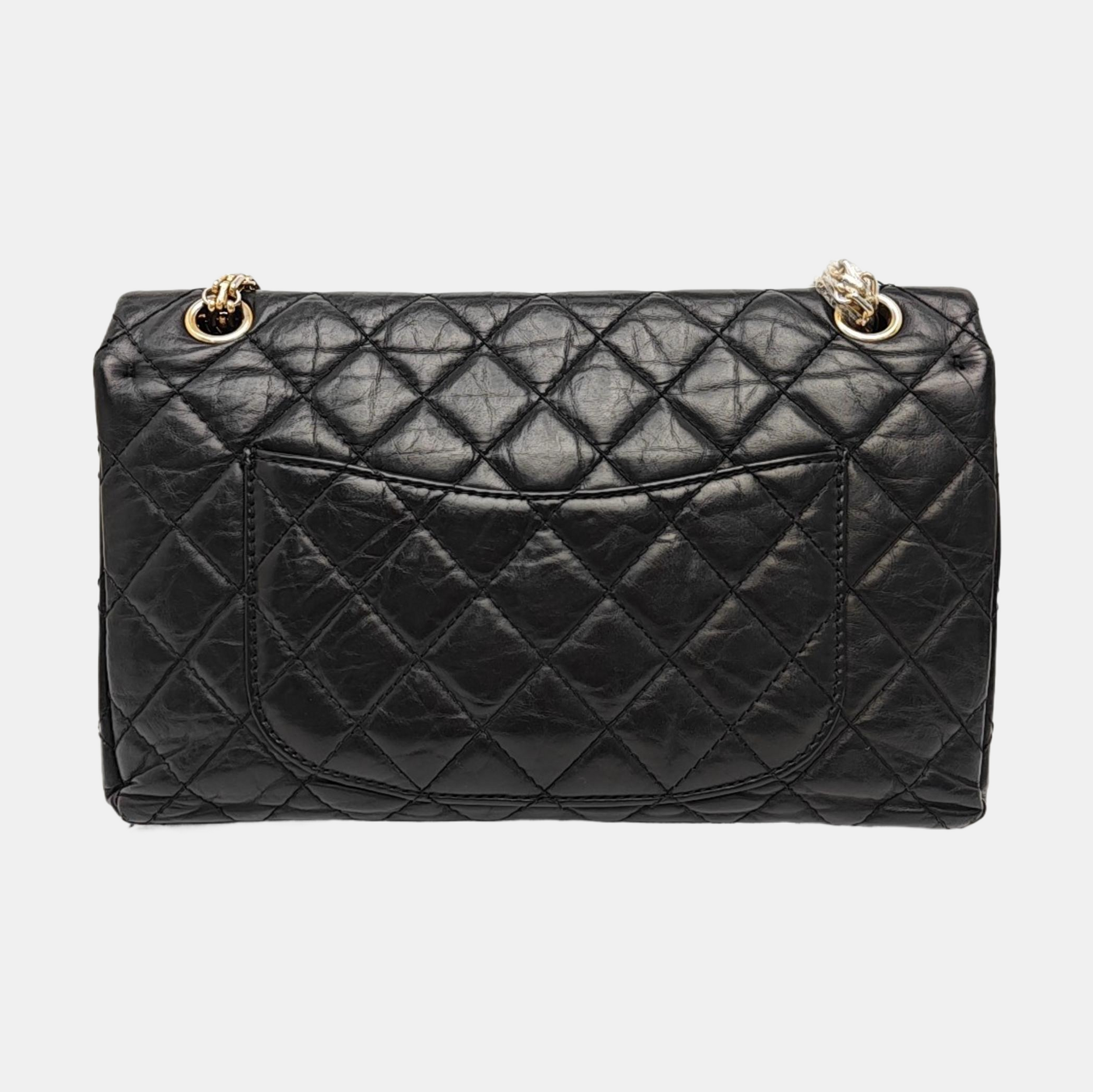 2.55 227 (jumbo) Quilted Calfskin Black