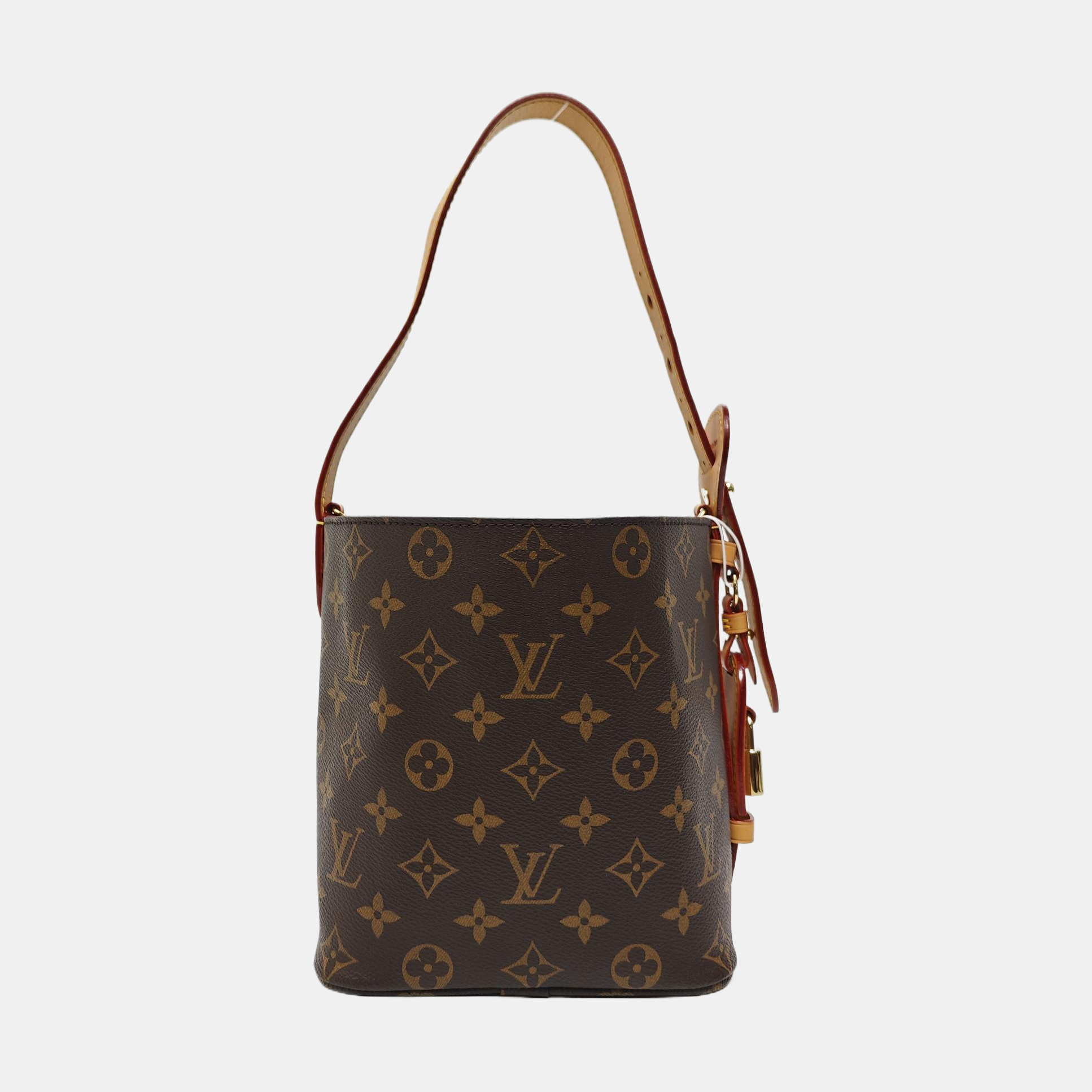 ALL IN BB Monogram Coated Canvas Brown