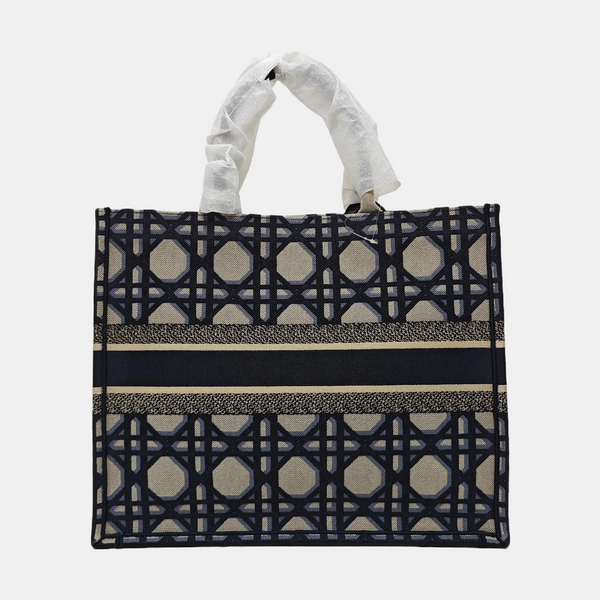 Book Tote Large Canvas Blue