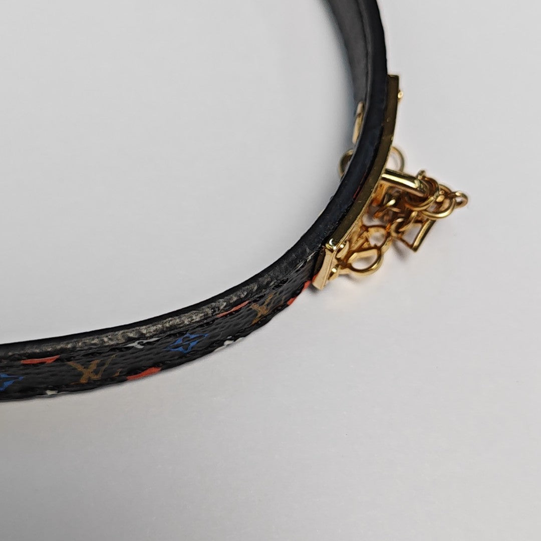 Coated Canvas Black Bangle