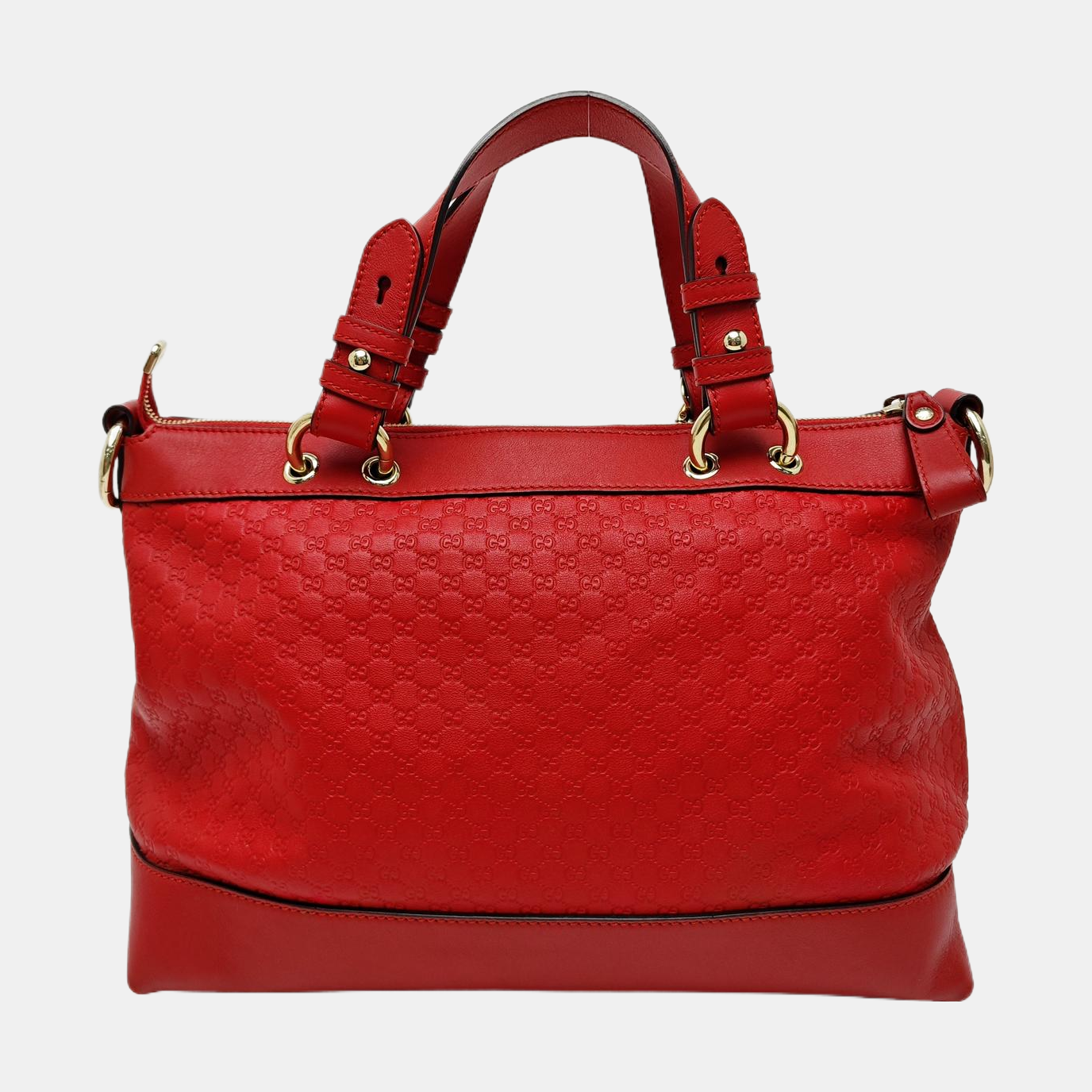 Monogram Calfskin Tote Bag Red