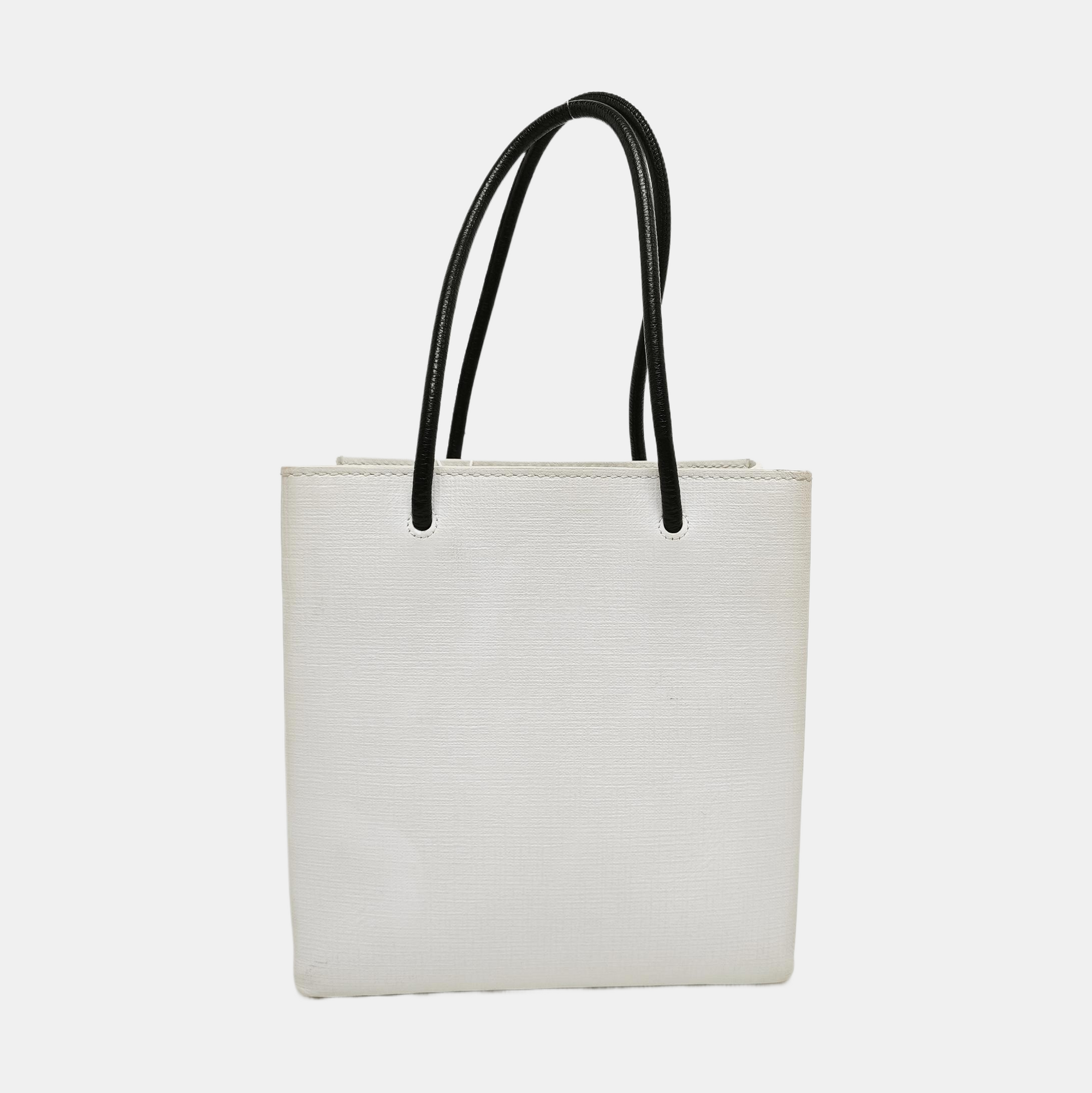 Shopping Bag Super Mini Calfskin White