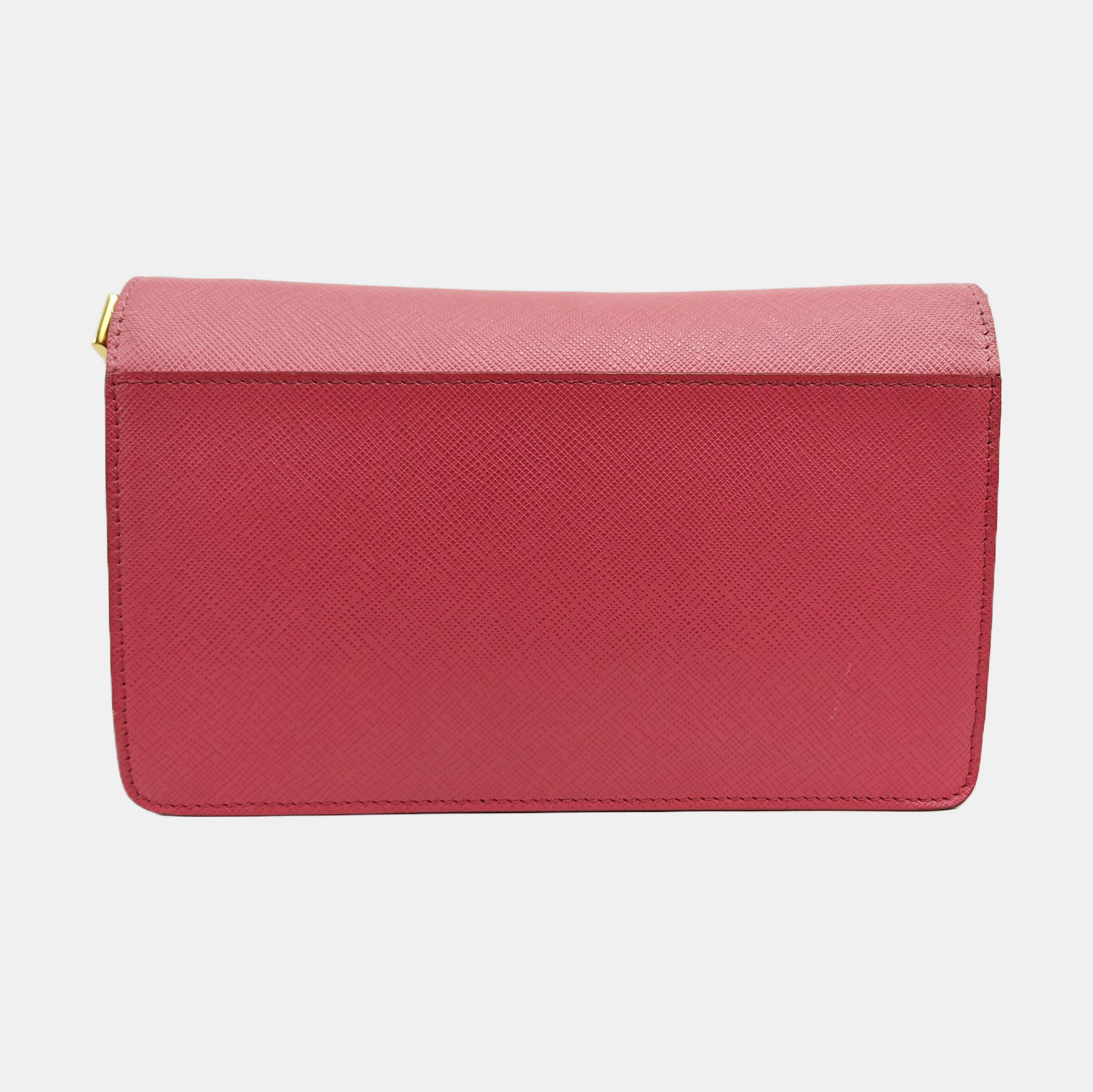 Saffiano Calfskin Shoulder Bag Pink