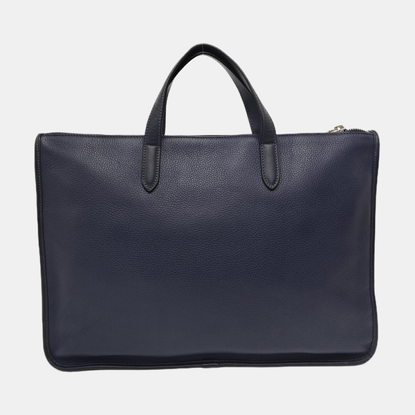 Calfskin Top Handle Bag Blue