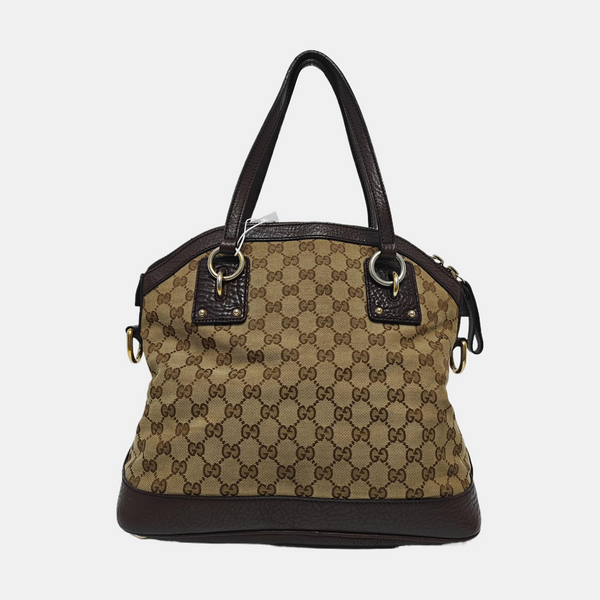 Monogram Canvas Tote Bag Brown