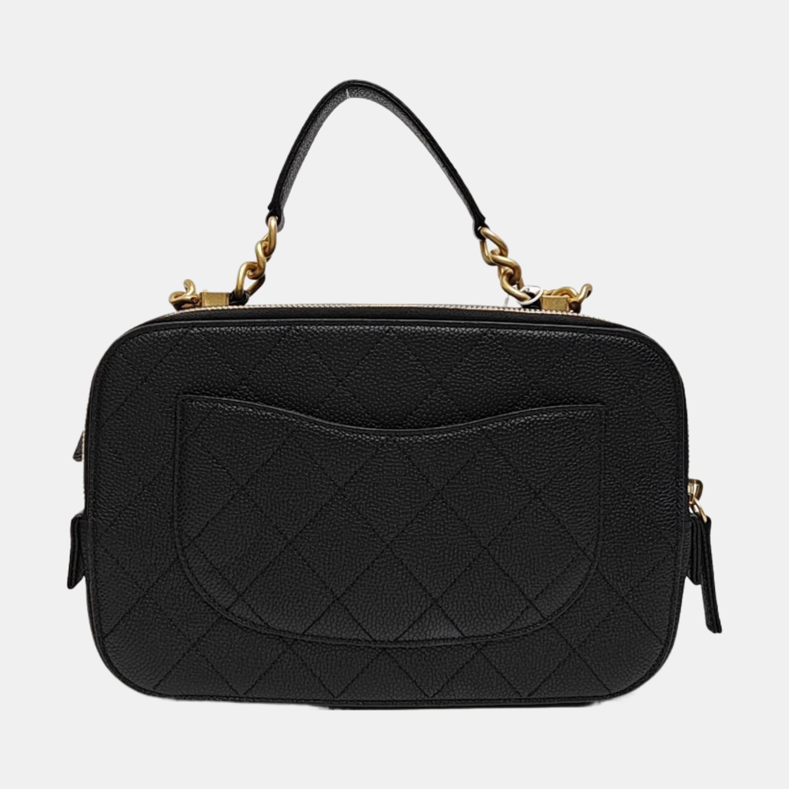 Quilted Grained Calfskin Black