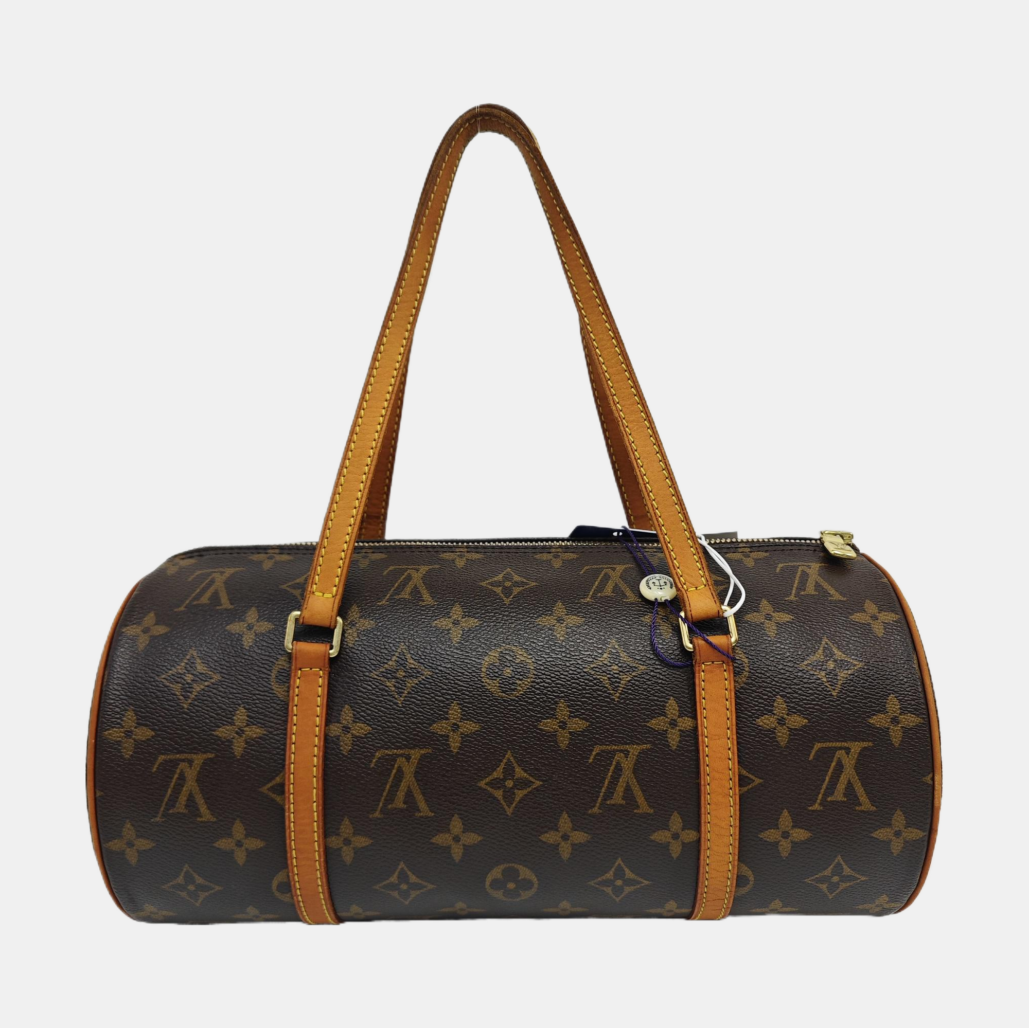 PAPILLON MM Monogram Coated Canvas Brown