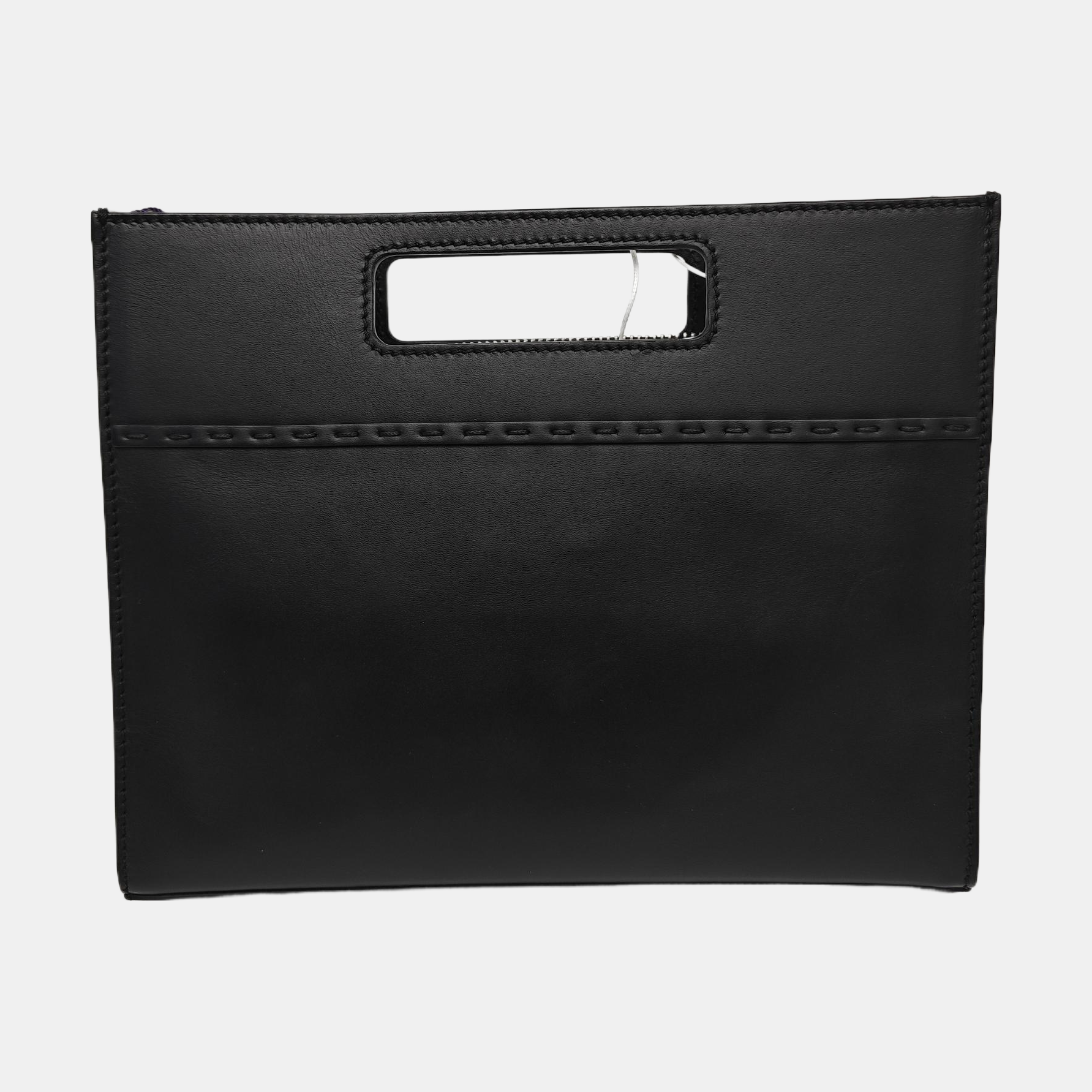 Quilted Calfskin Tote Bag Black