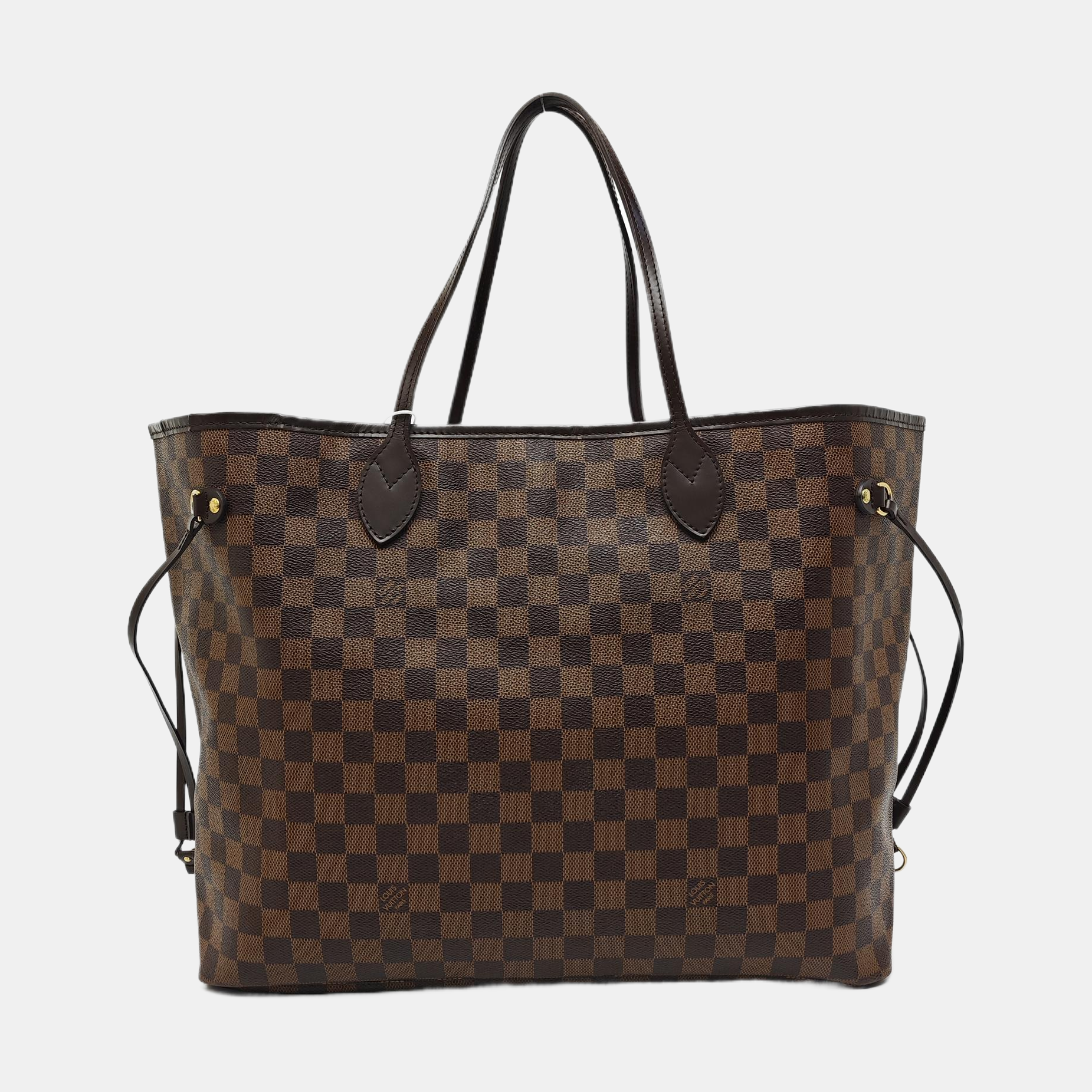 NEVERFULL GM Damier Ebene Coated Canvas Brown