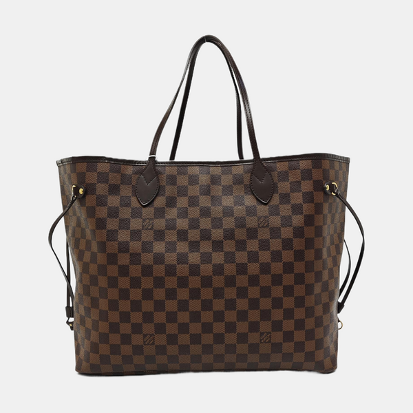 NEVERFULL GM Damier Ebene Coated Canvas Brown