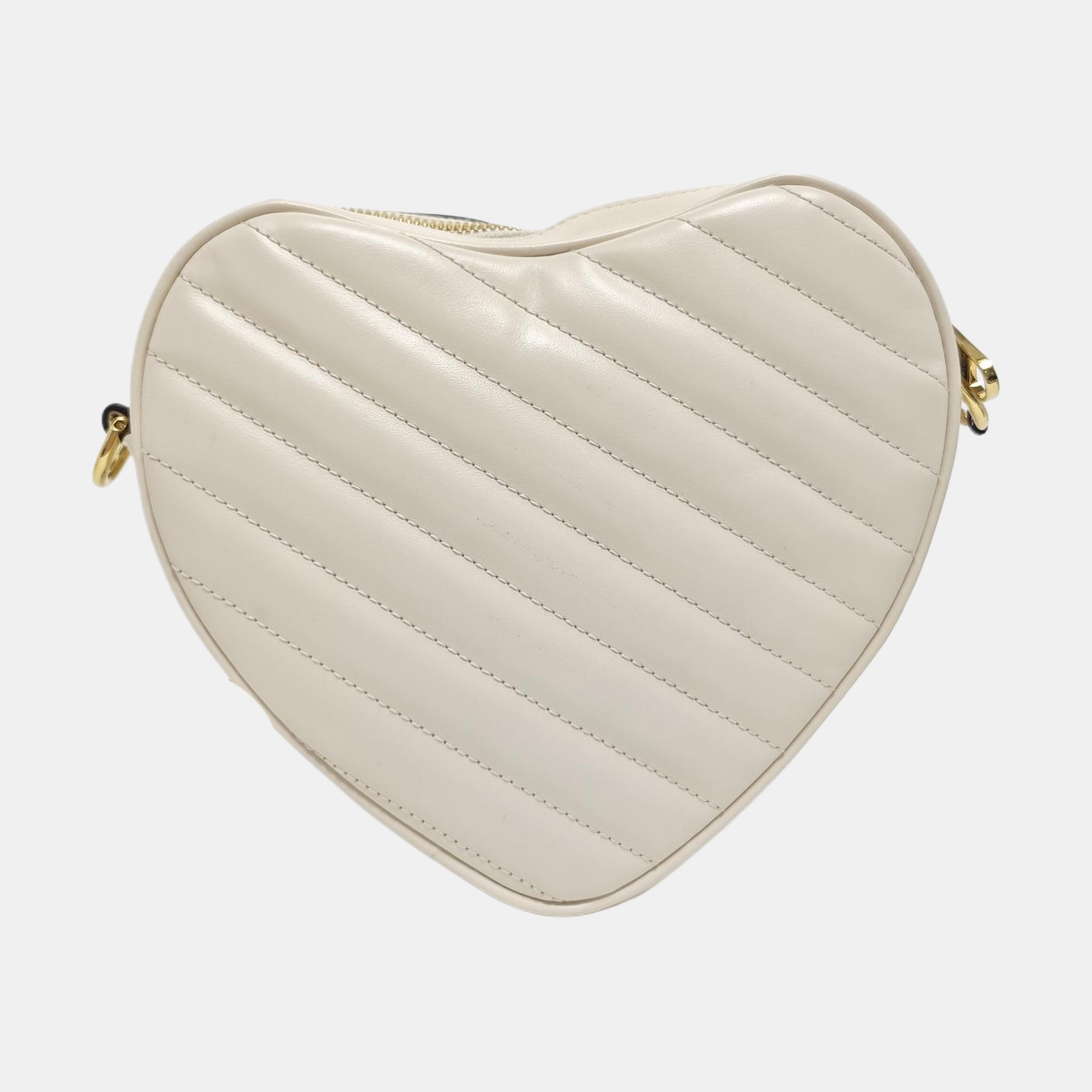 GG Marmont Small Quilted Calfskin White