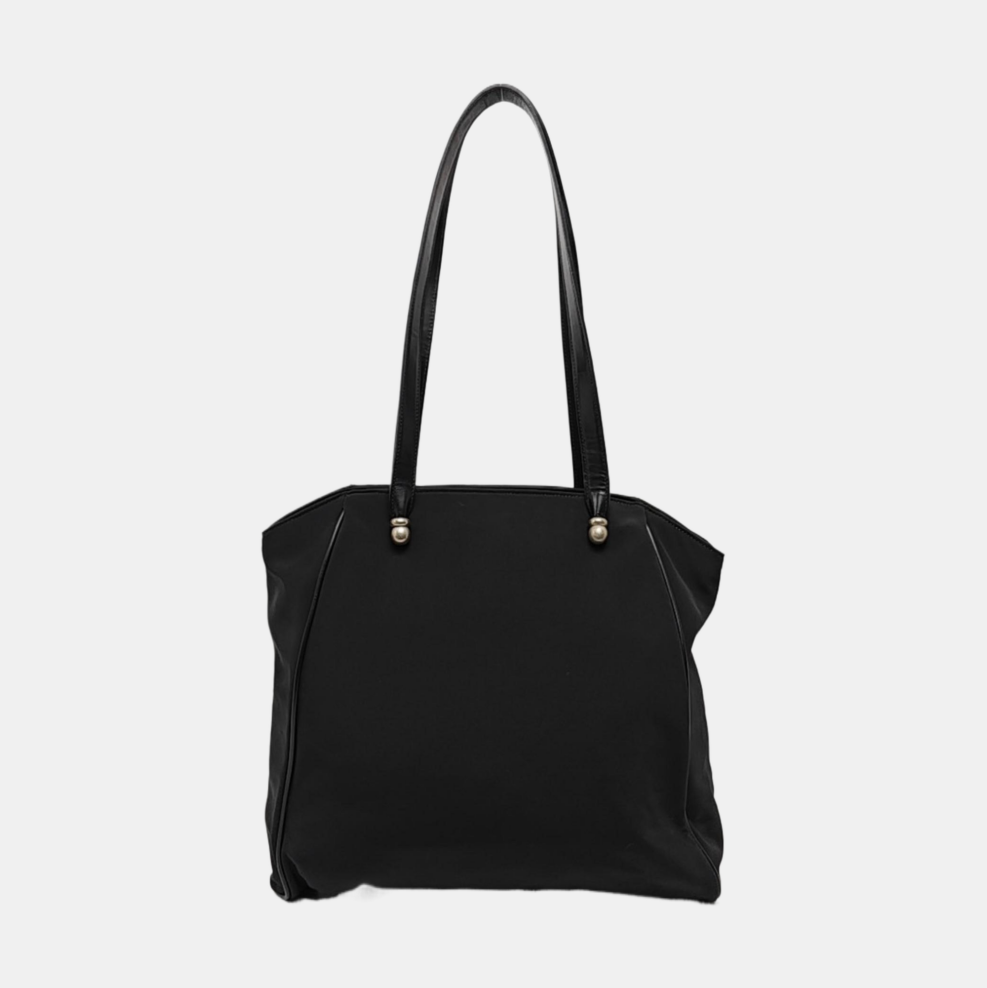 Nylon Top Handle Bag Black