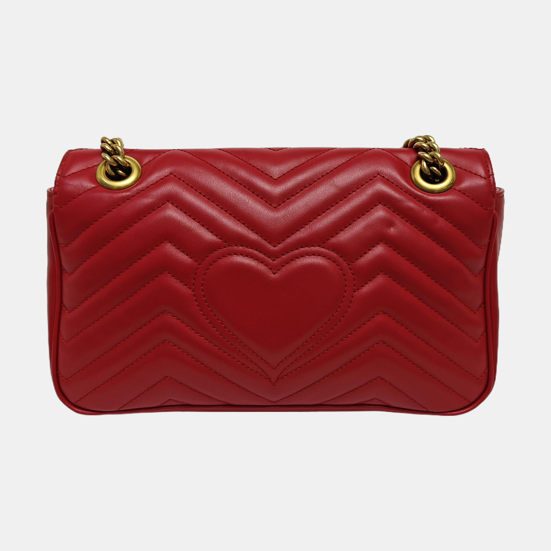 GG Marmont Medium Quilted Calfskin Red