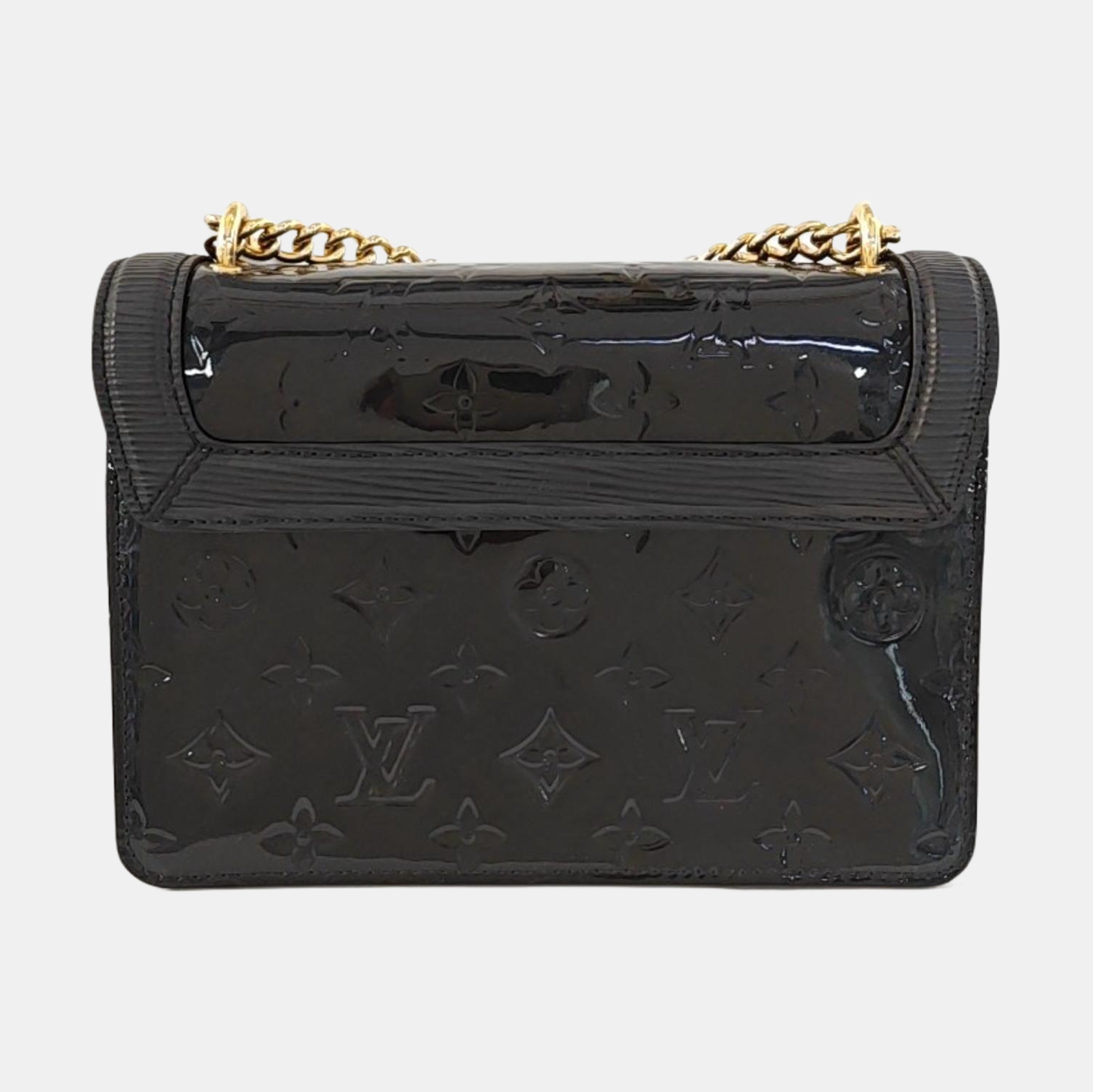 WYNWOOD Monogram Patent Leather Black