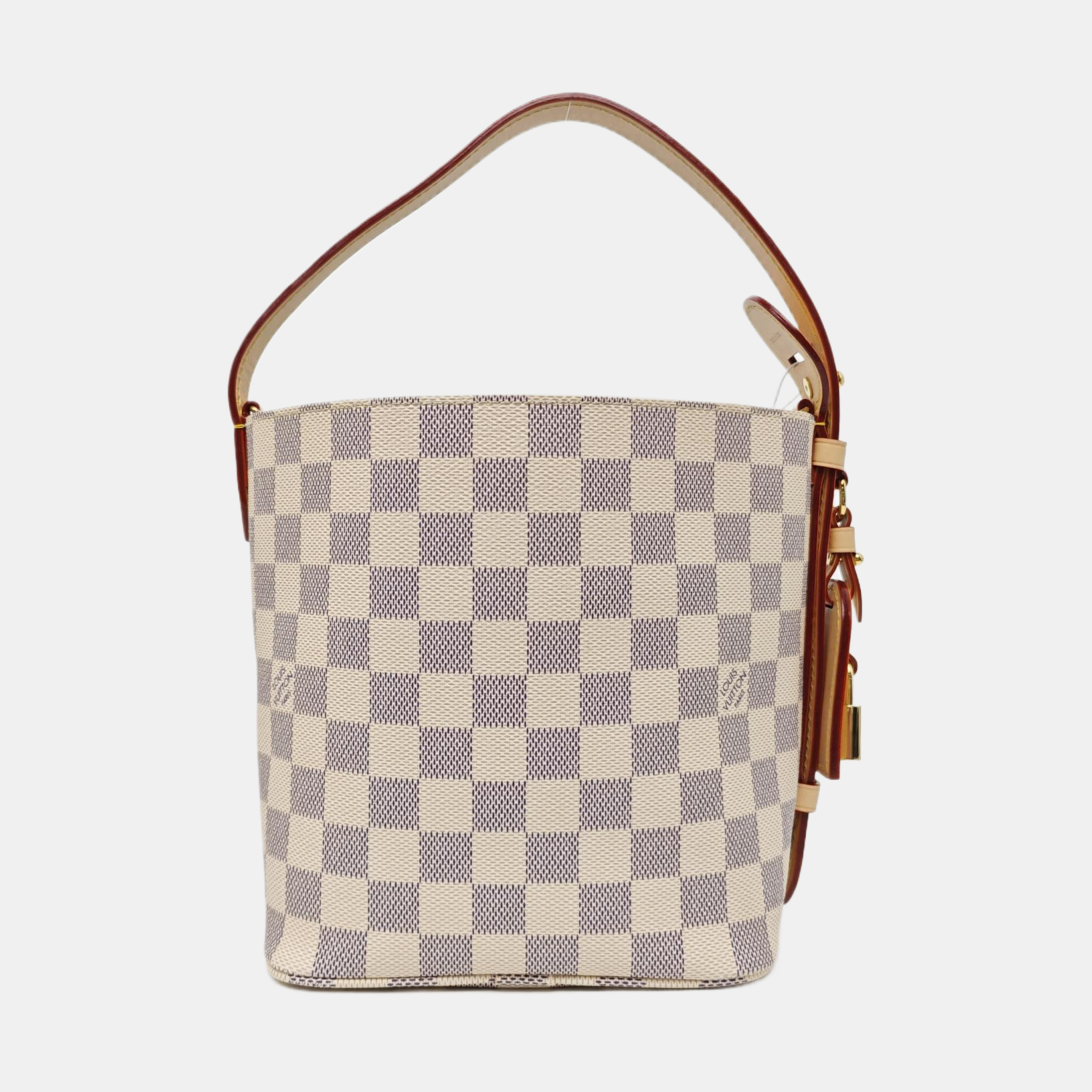 ALL IN PM Damier Azur Coated Canvas White