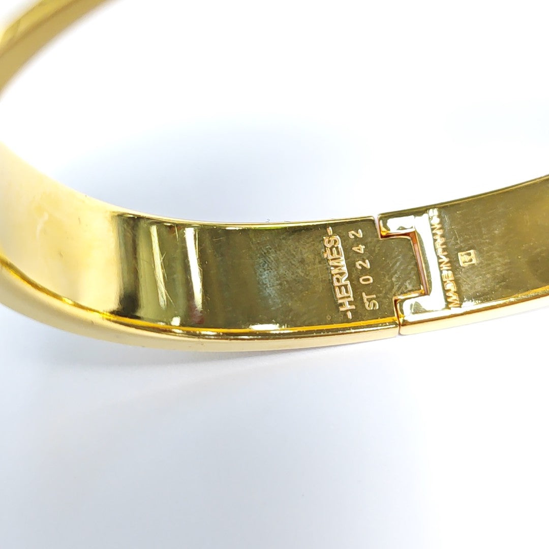 Clic H Metal Gold Bangle