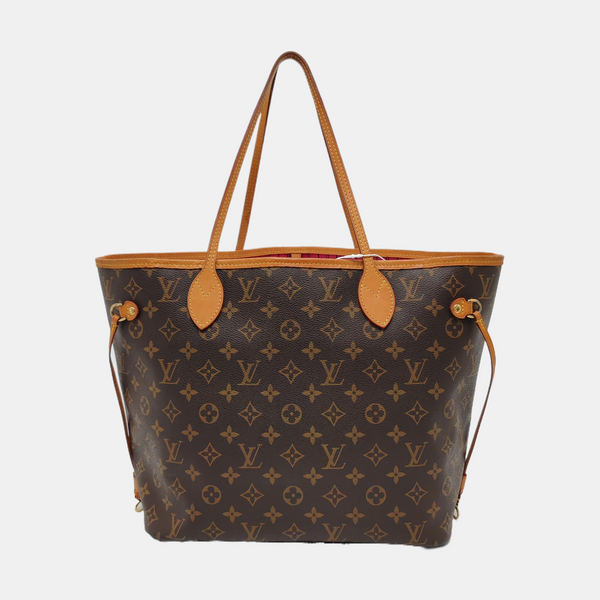 NEVERFULL MM Monogram Coated Canvas Brown