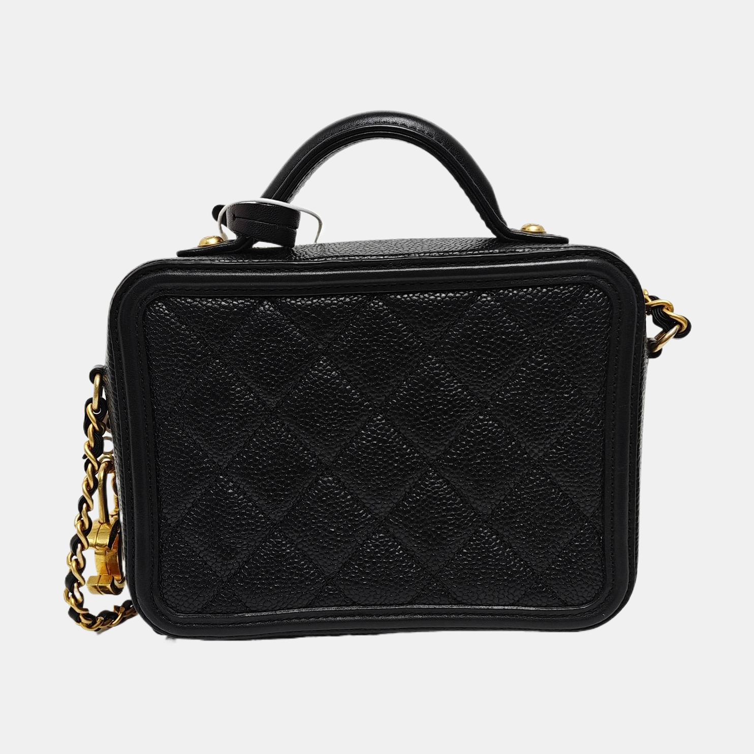 FILIGREE Small Quilted Grained Calfskin Black