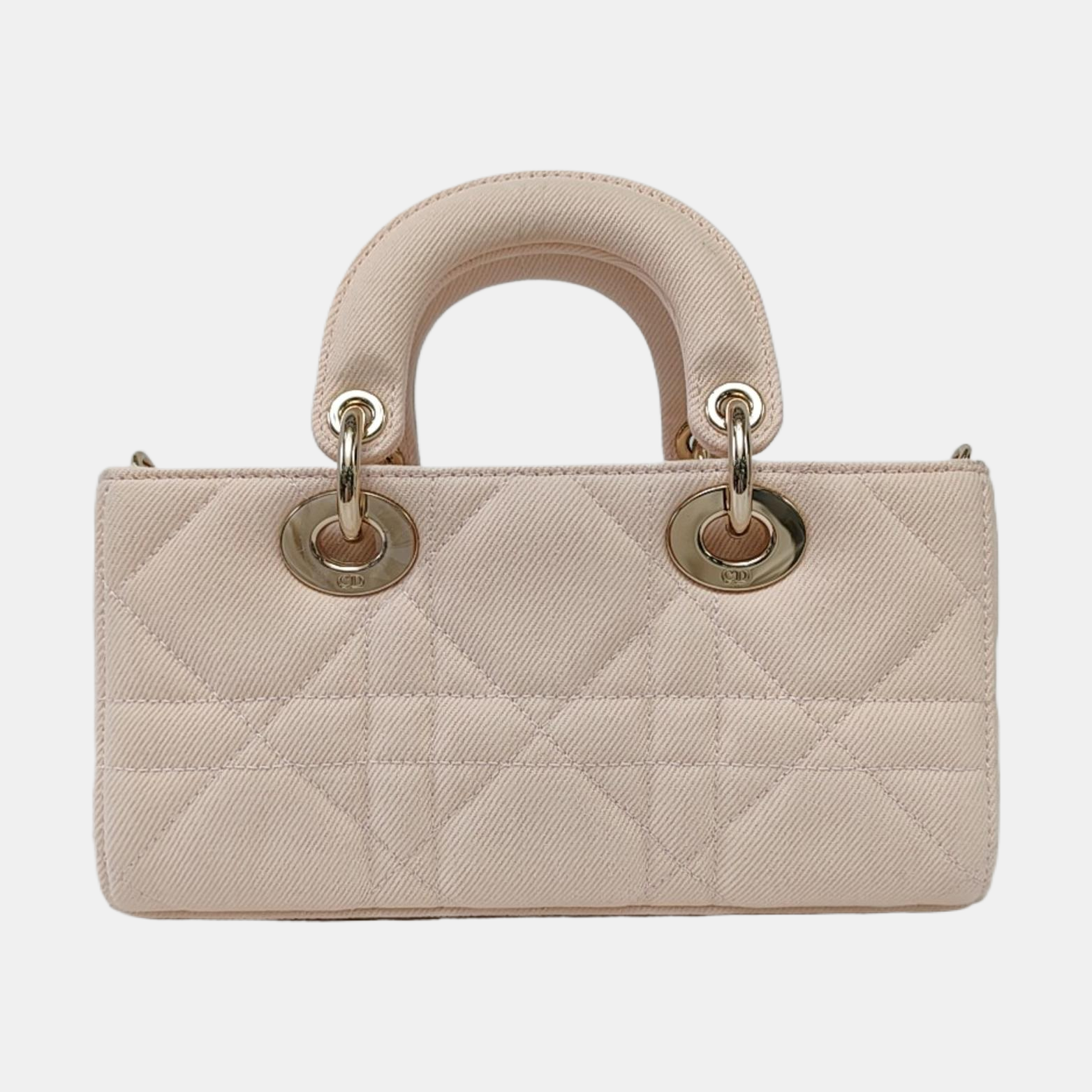 Authenticated pre-owned  Lady D-Joy Cannage Canvas Pink - Tote Bag at Looply