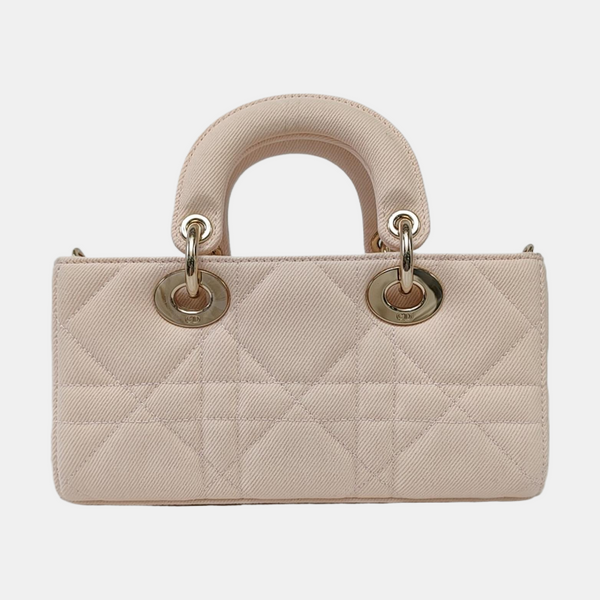 Authenticated pre-owned  Lady D-Joy Cannage Canvas Pink - Tote Bag at Looply
