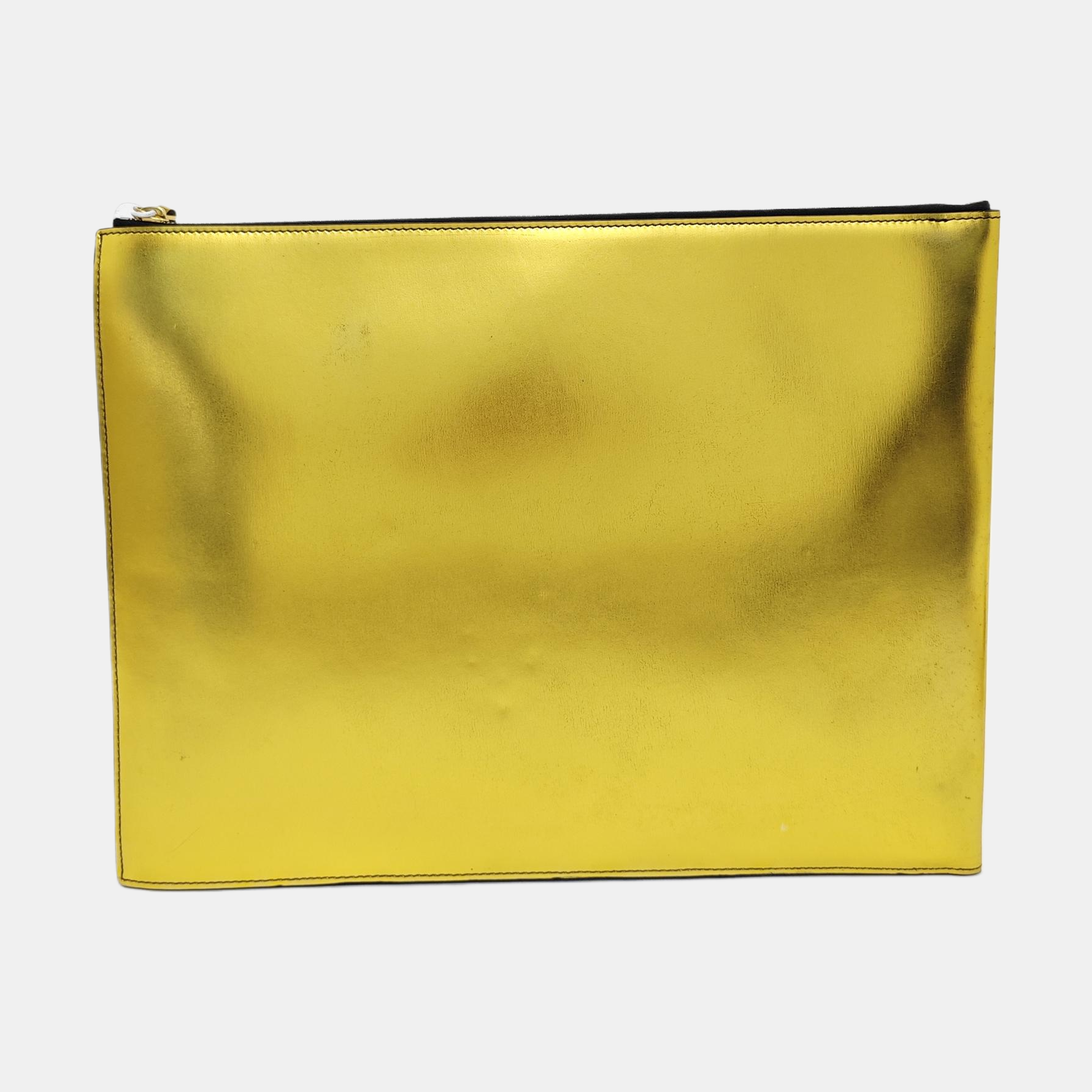 Calfskin Clutch Gold