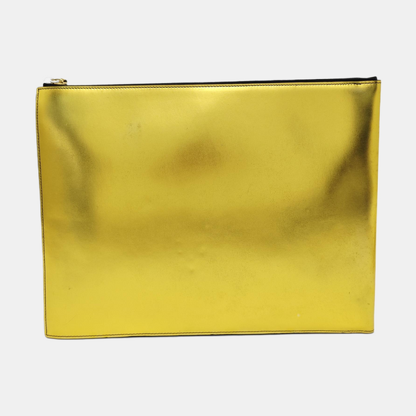 Calfskin Clutch Gold