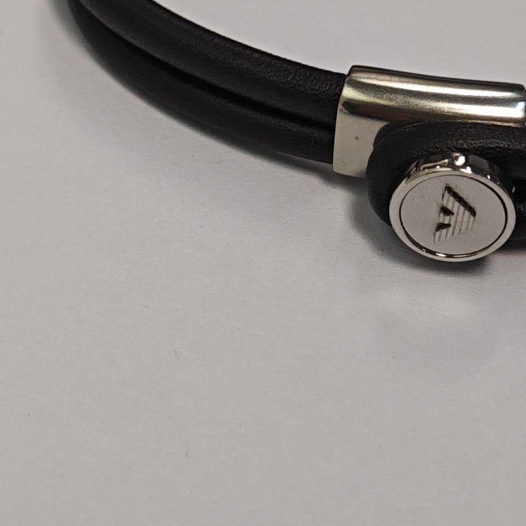 Leather Black Bangle