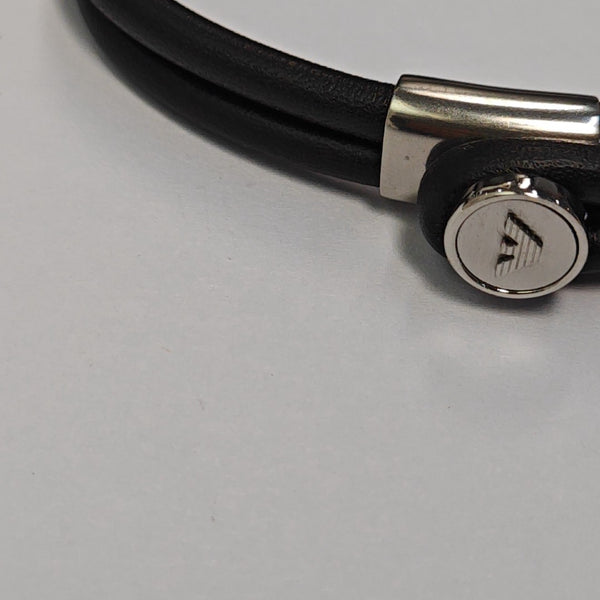 Leather Black Bangle