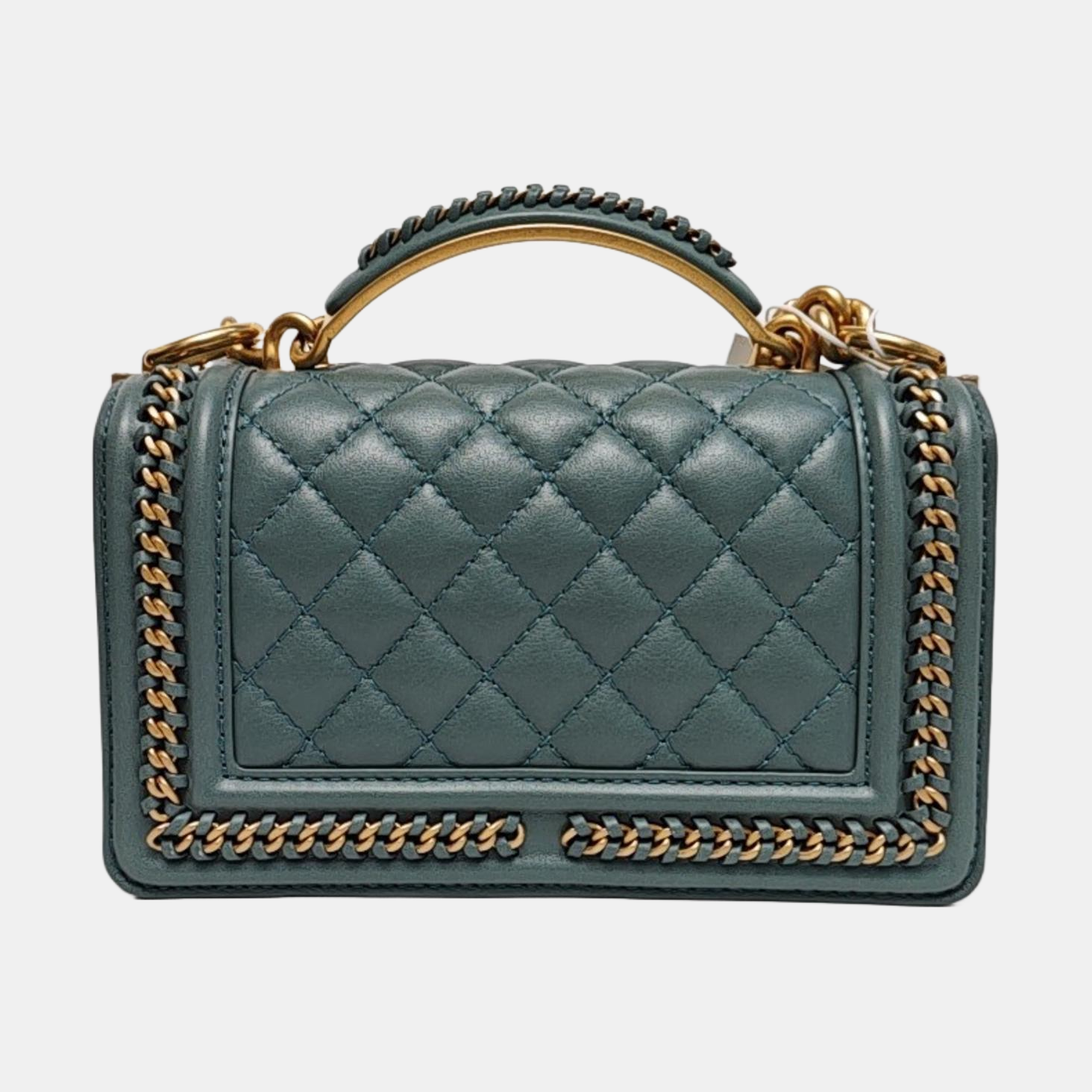 BOY CHANEL Small Quilted Calfskin Green