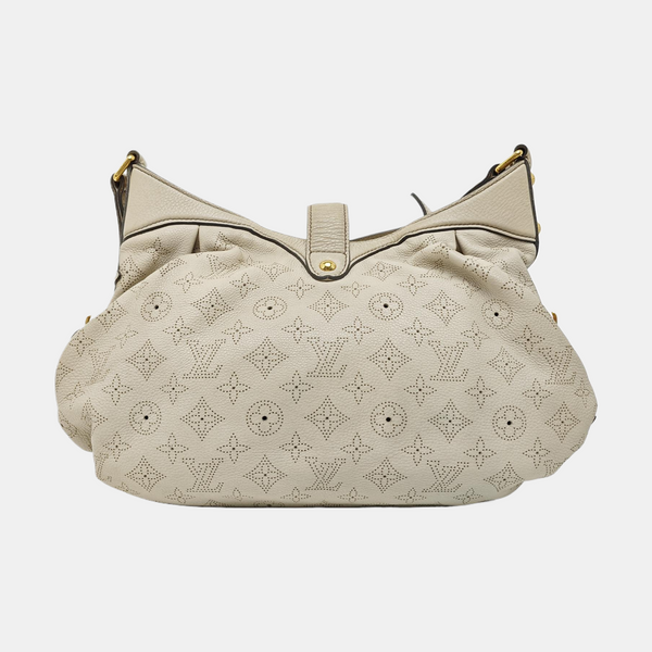 Monogram Calfskin Shoulder Bag White
