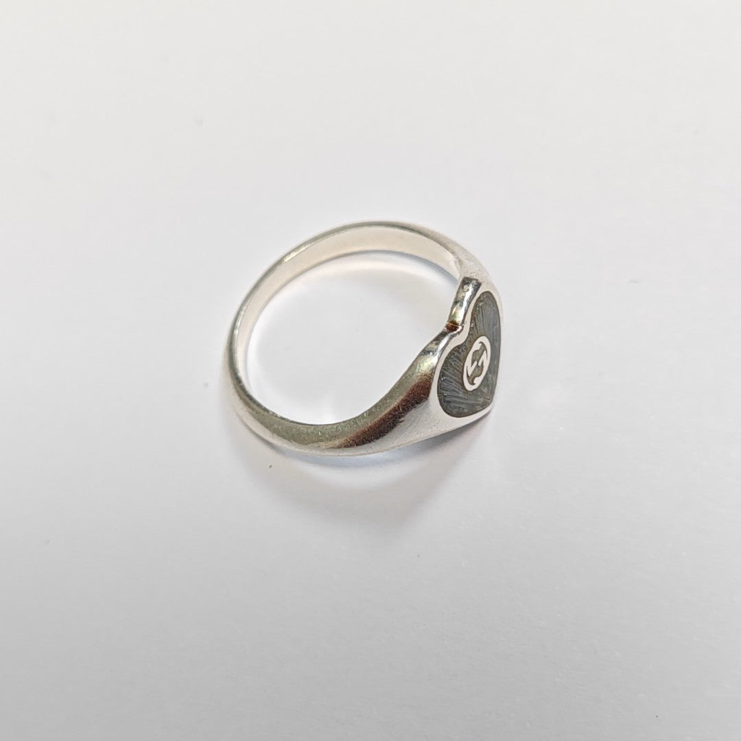 Interlocking G 925 Sterling Silver Ring HK 14