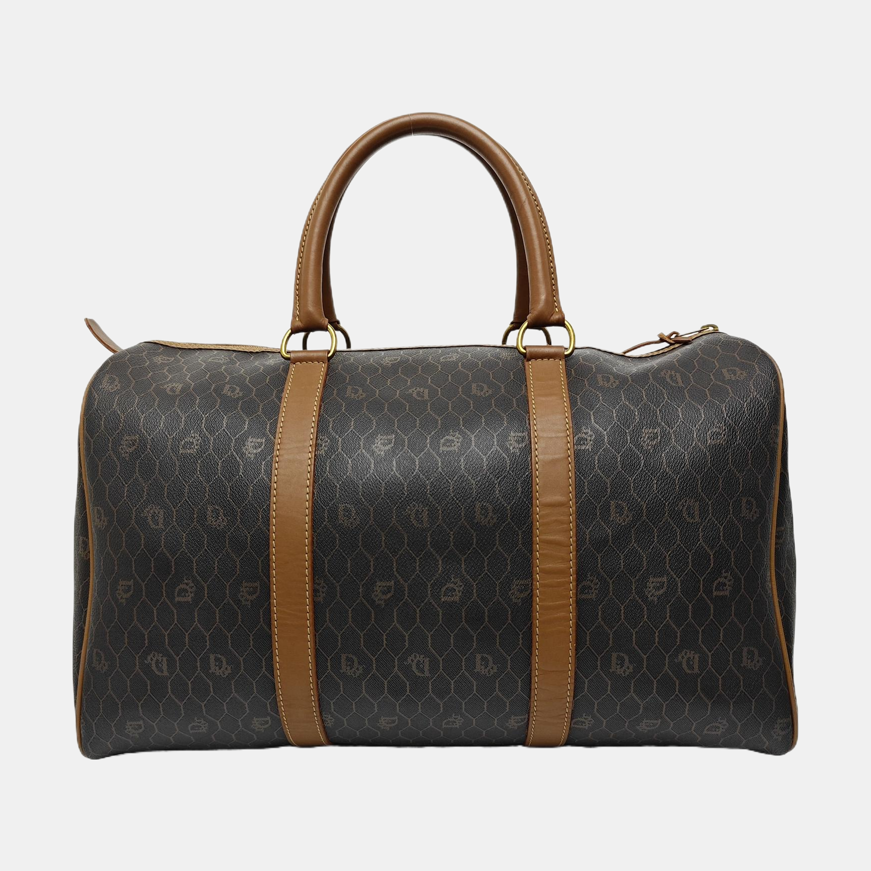 Oblique Coated Canvas Shoulder Bag Black