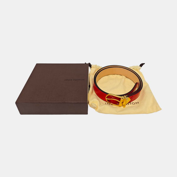 Leather Belt Red