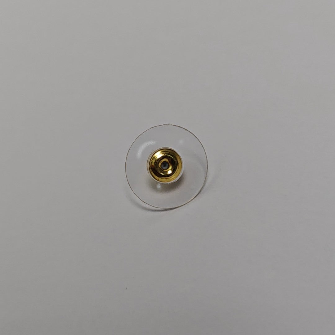 CC Logo Metal Gold Stud Earrings