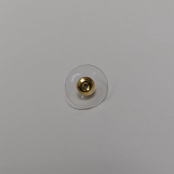 CC Logo Metal Gold Stud Earrings