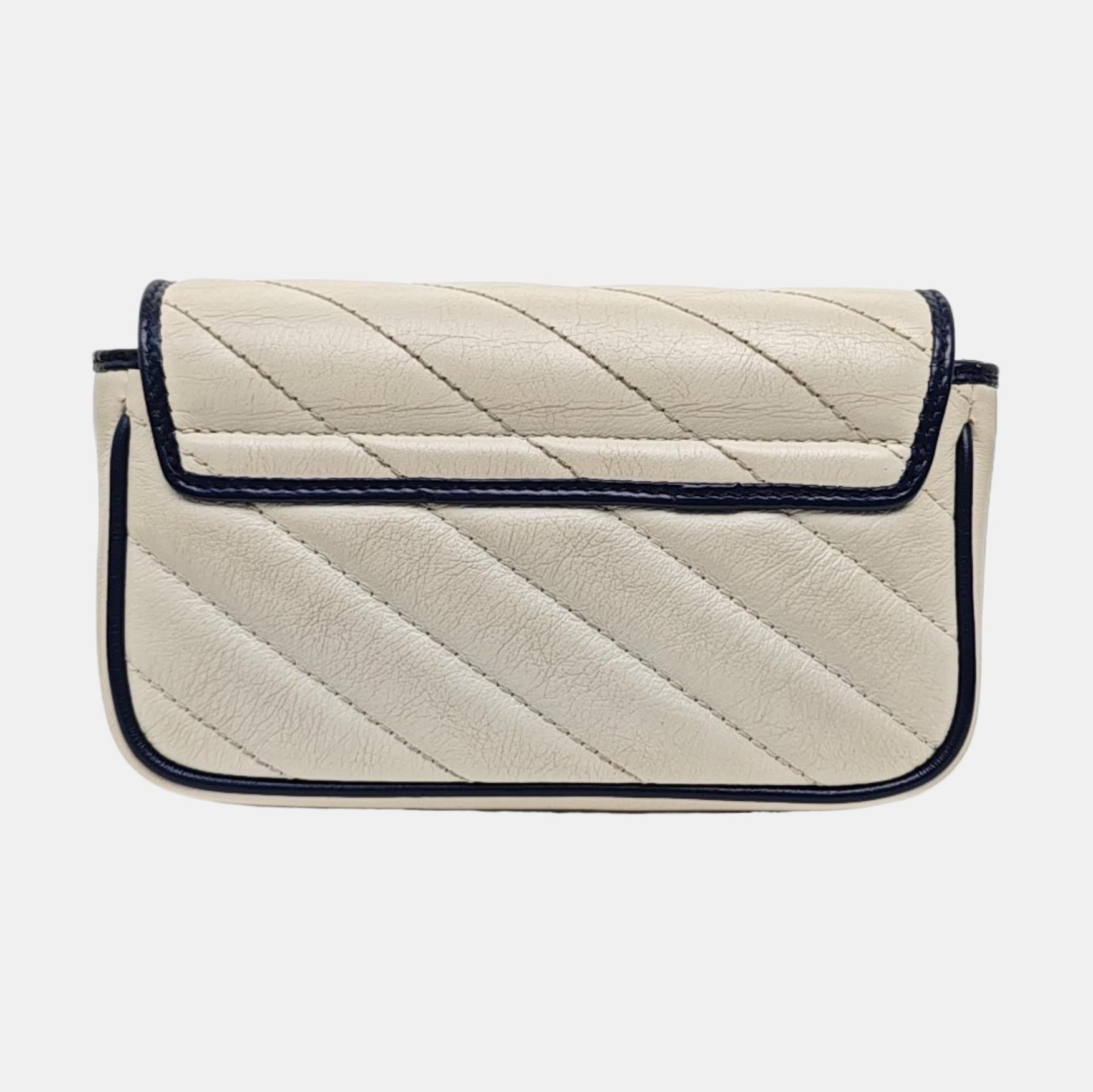 GG Marmont Super Mini Quilted Calfskin White