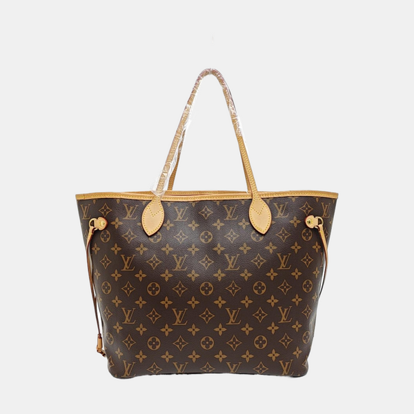NEVERFULL MM Monogram Coated Canvas Brown