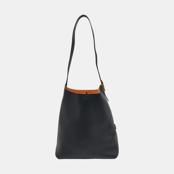 LOW KEY HOBO MM Monogram Calfskin Black