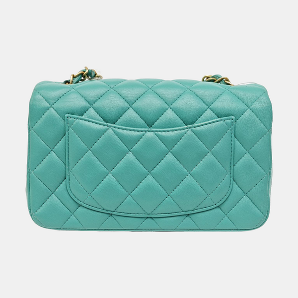 CLASSIC FLAP Mini Quilted Lambskin Green