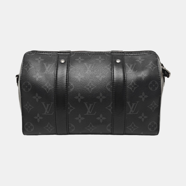 KEEPALL Monogram Coated Canvas Black