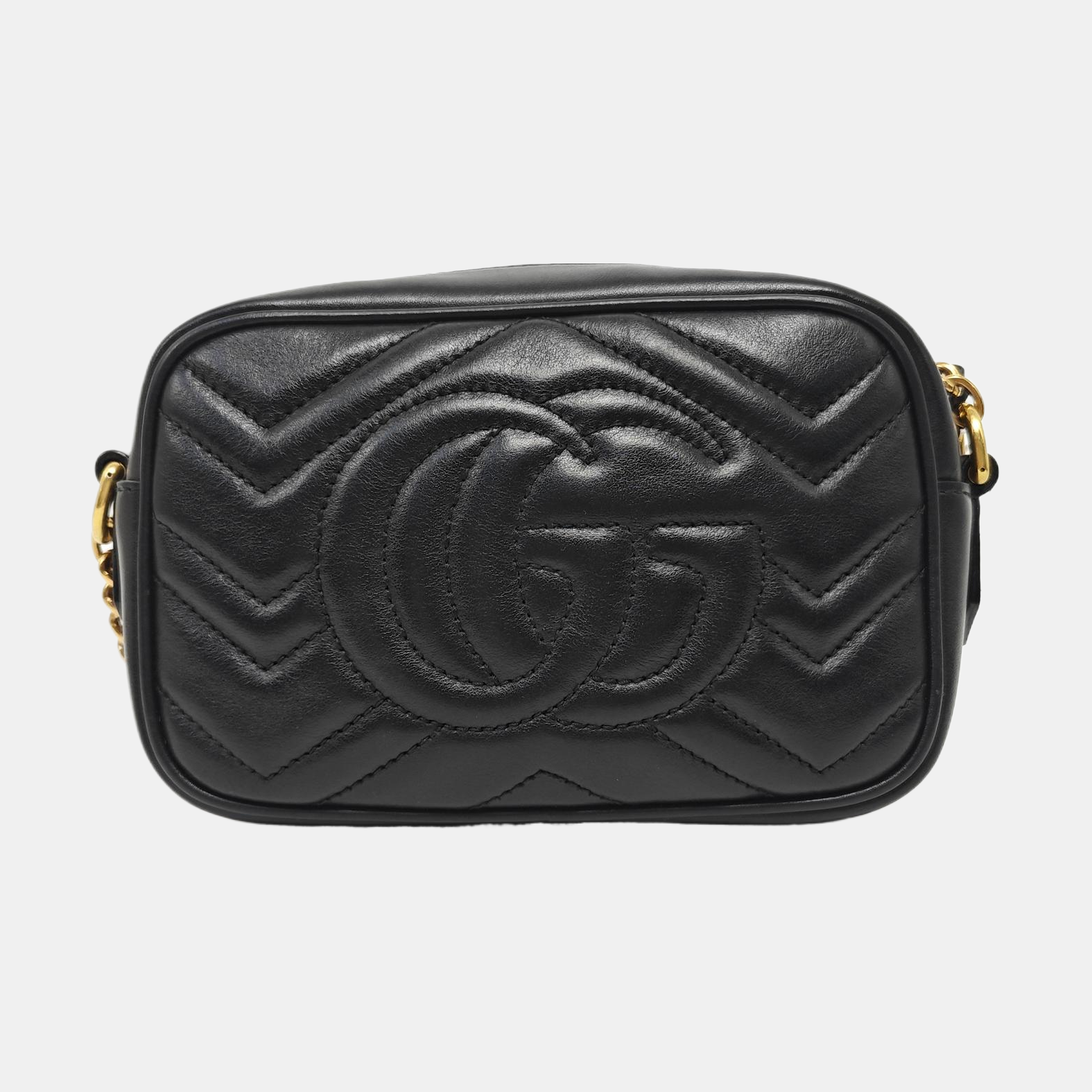 GG Marmont Mini Quilted Calfskin Black